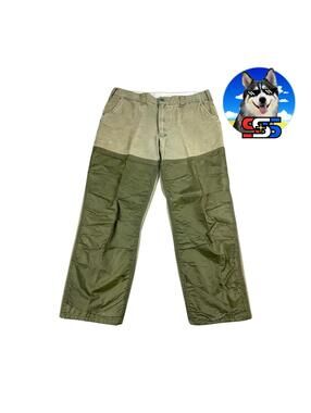 VTG SafTbak Canvas Hunting Pants Nylon Brushgaurds USA Made Men's 34 x 30
